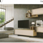 mueble salon chapa roble y laca