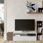 mueble sal&oacute;n en chapa natural y laca